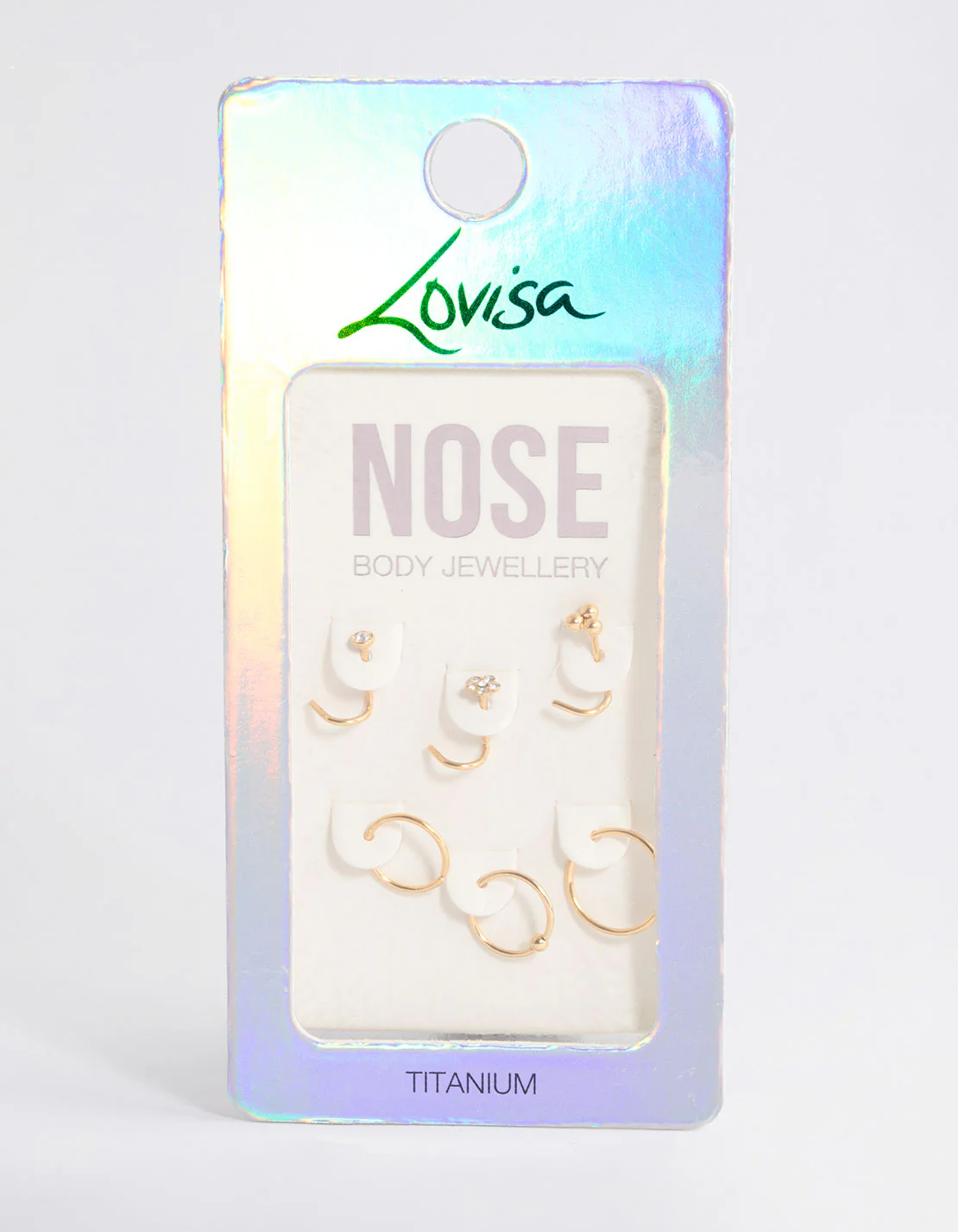 Gold Plated Titanium Ring & Hook Nose 6-Pack - Image 4