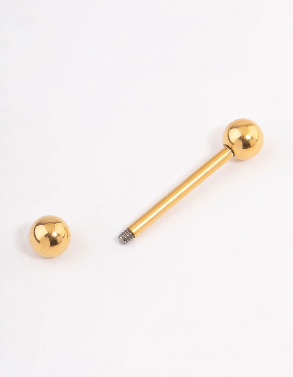 Gold Plated Titanium Basic Nipple Bar - Image 2