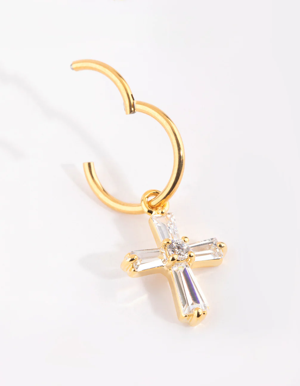 Gold Plated Titanium Diamante Belly Ring - Image 2