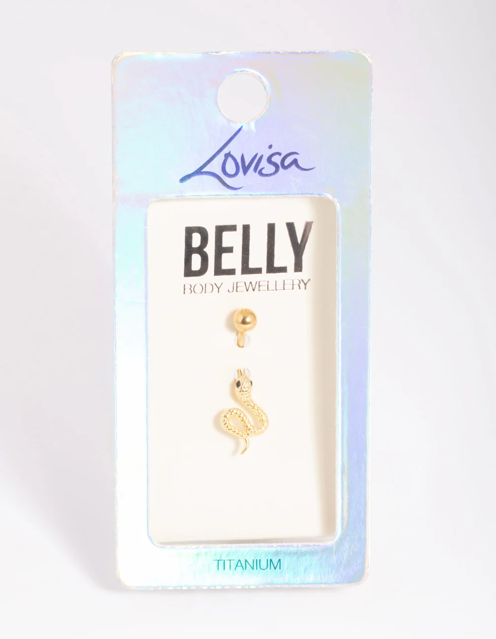 Gold Plated Titanium Snake Belly Bar - Image 4