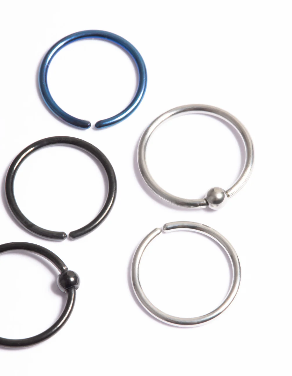 Titanium Metalic Nose Rings 6-Pack - Image 2