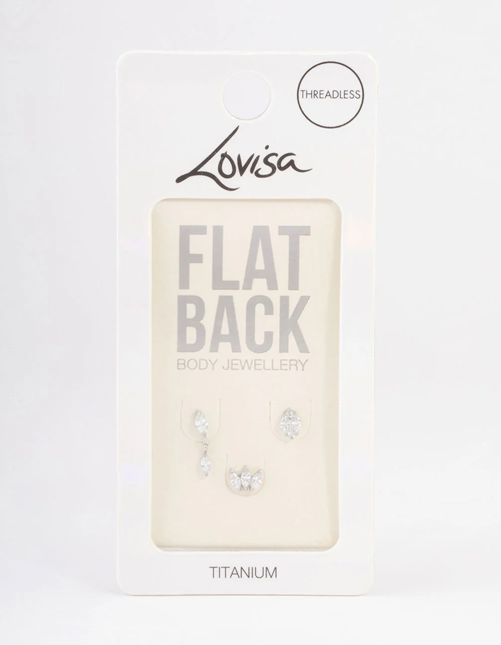 Titanium Diamante Marquise Threadless Flat Back Studs Pack - Image 5