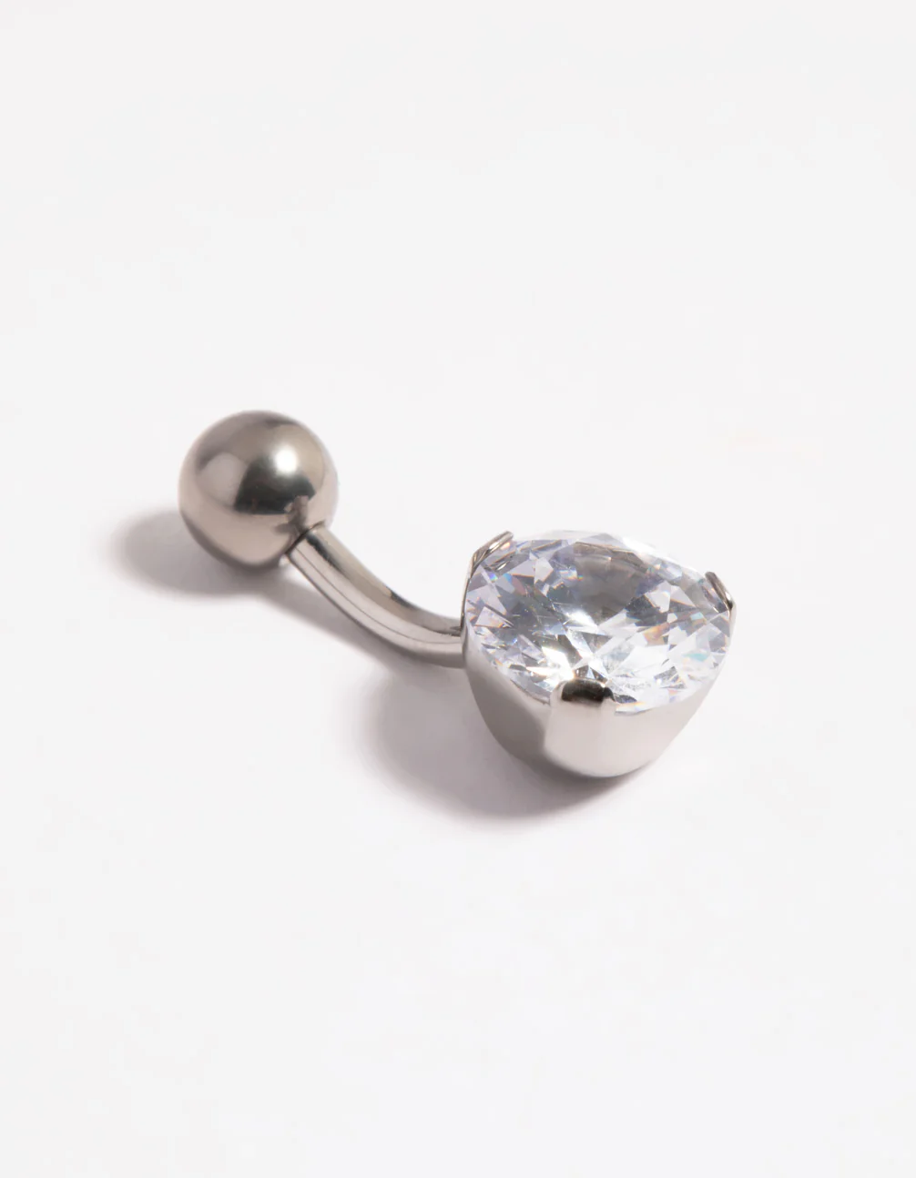 Titanium Cubic Zirconia Belly Bar - Image 2