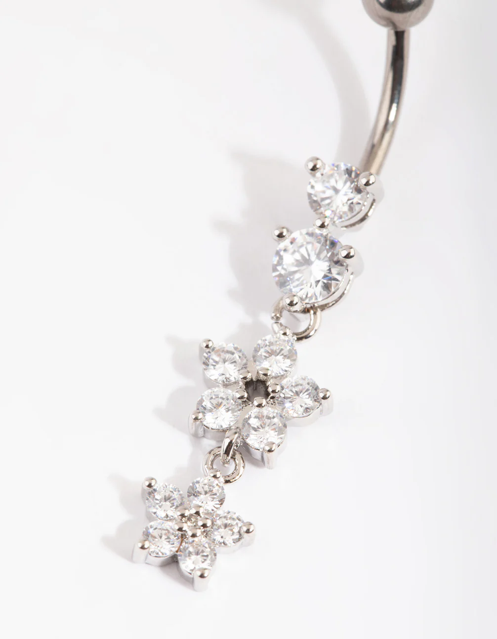 Titanium Floral Belly Bar - Image 2