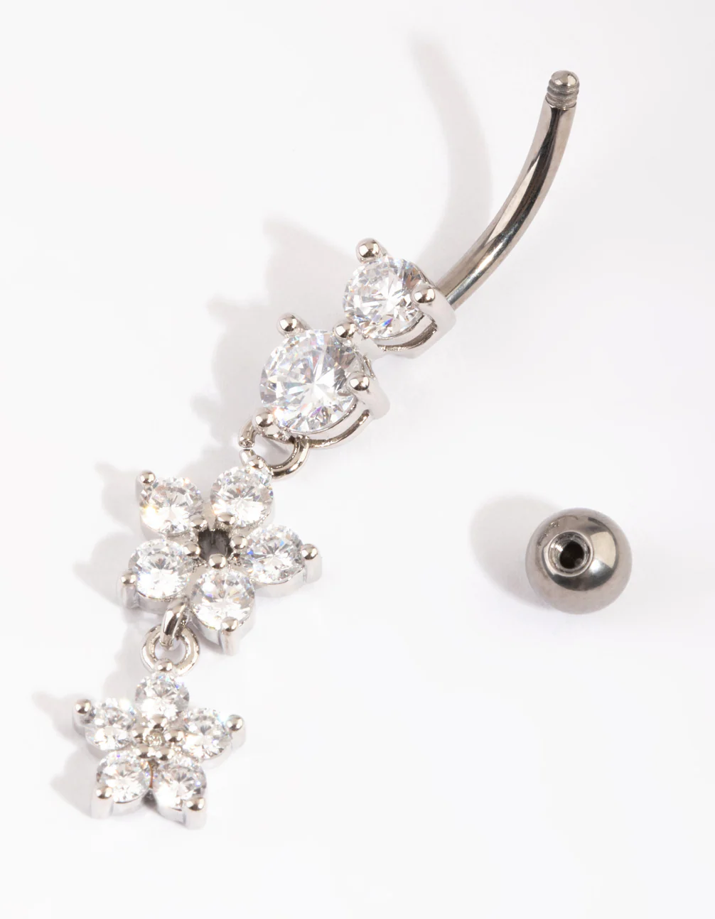 Titanium Floral Belly Bar - Image 3
