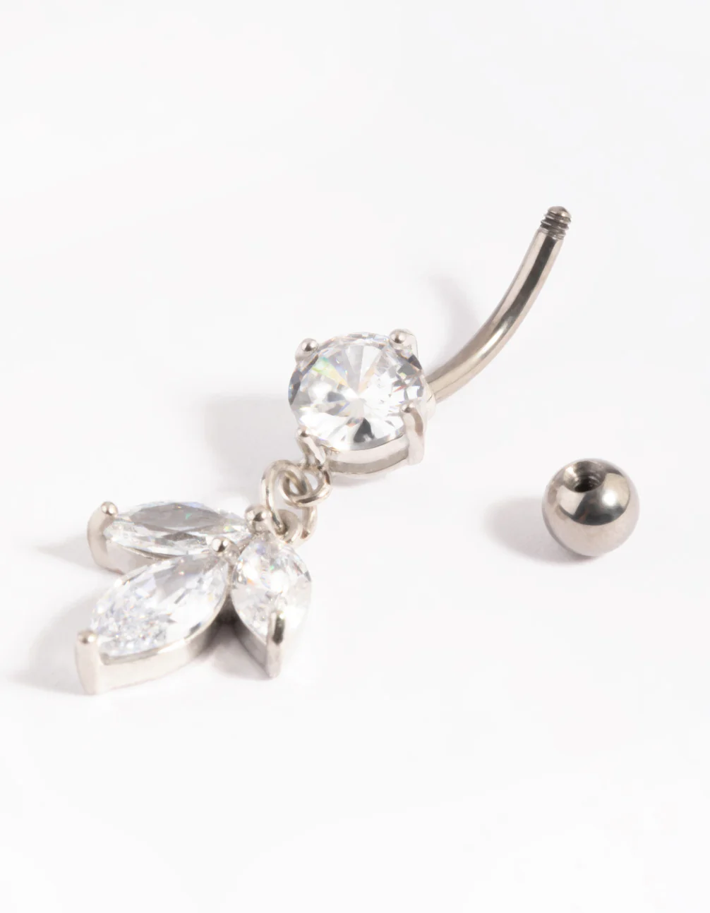 Titanium Flower Belly Bar - Image 3