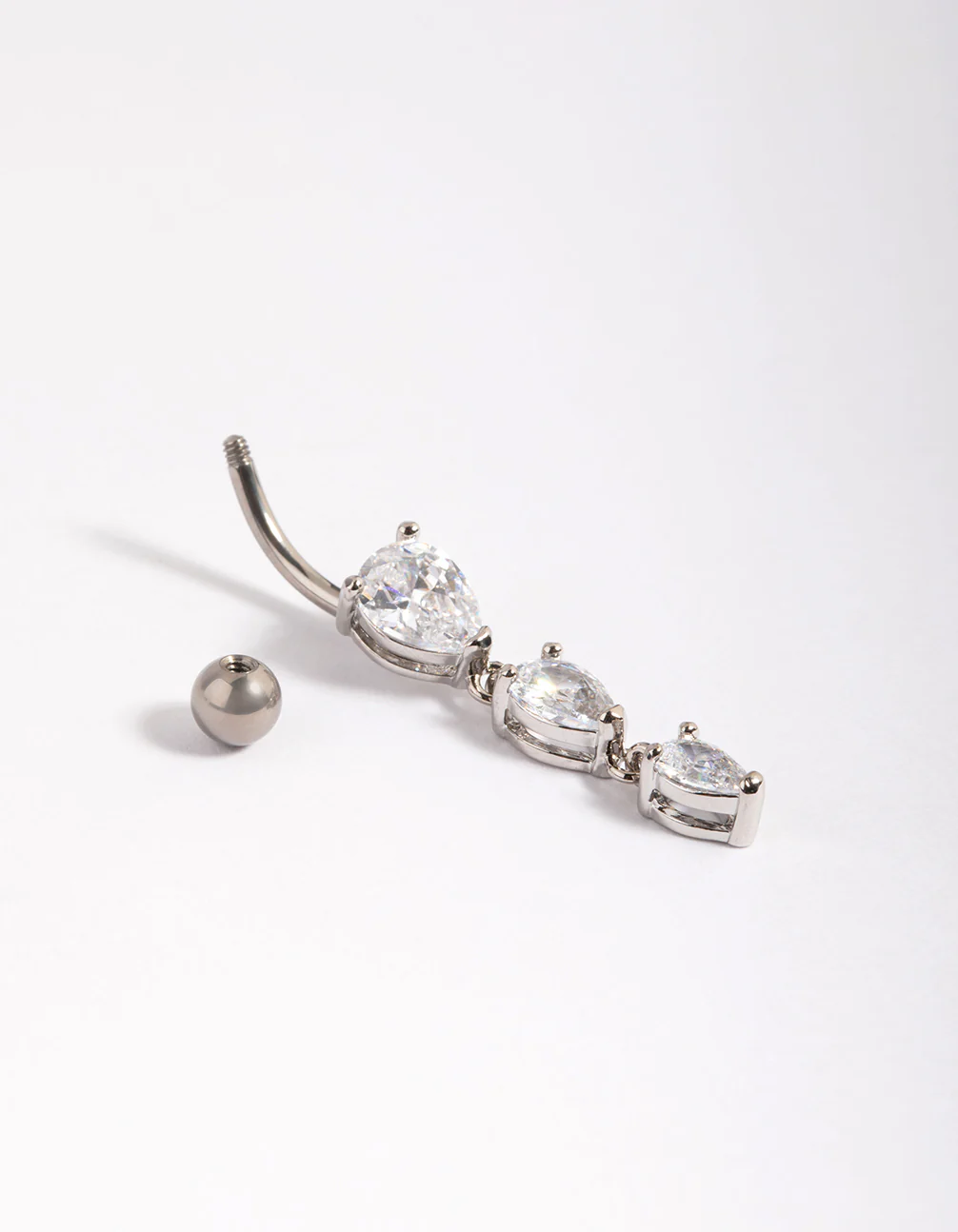 Titanium Pear Drop Belly Bar - Image 3