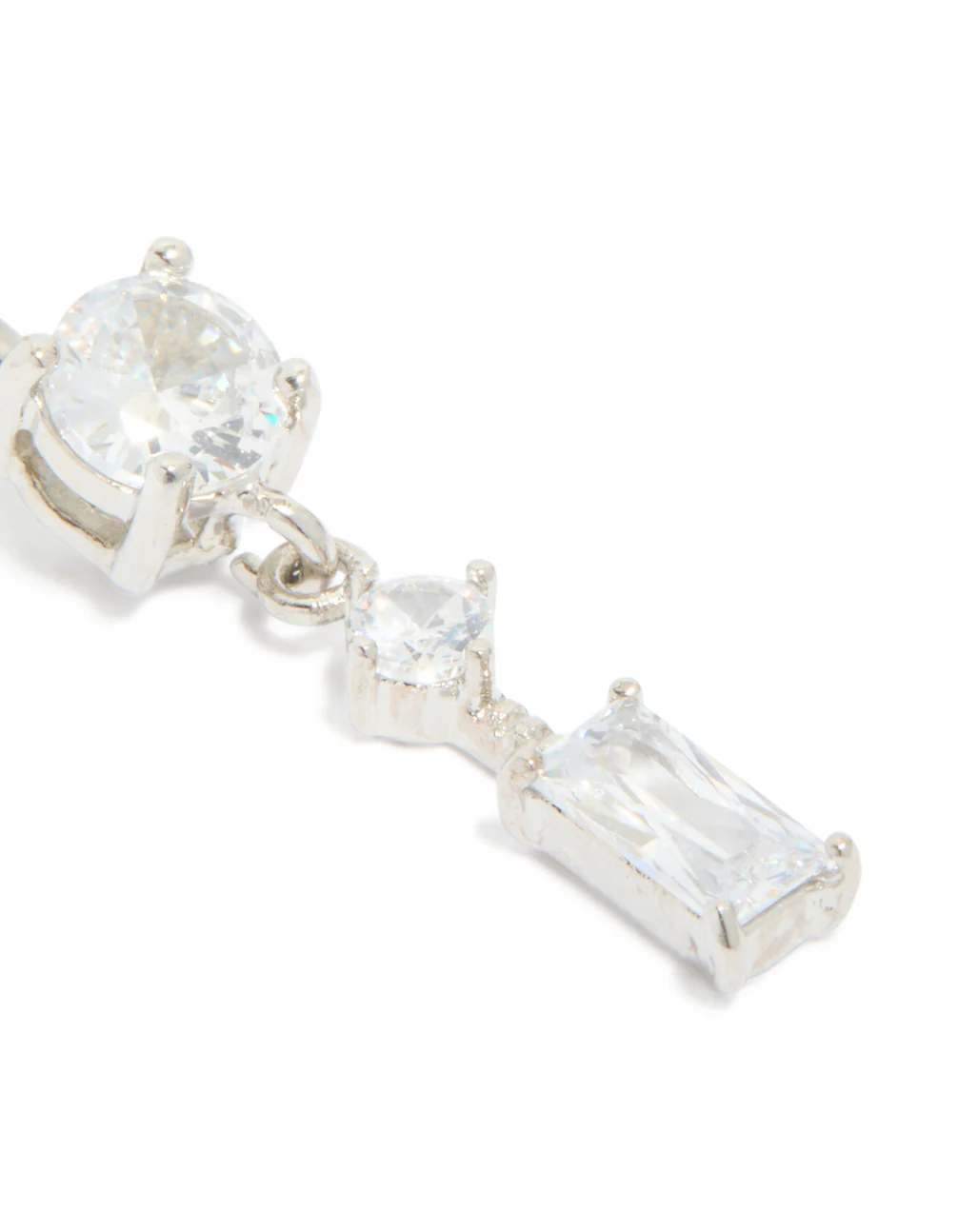 Titanium Diamante Chain Drop Belly Bar - Image 2