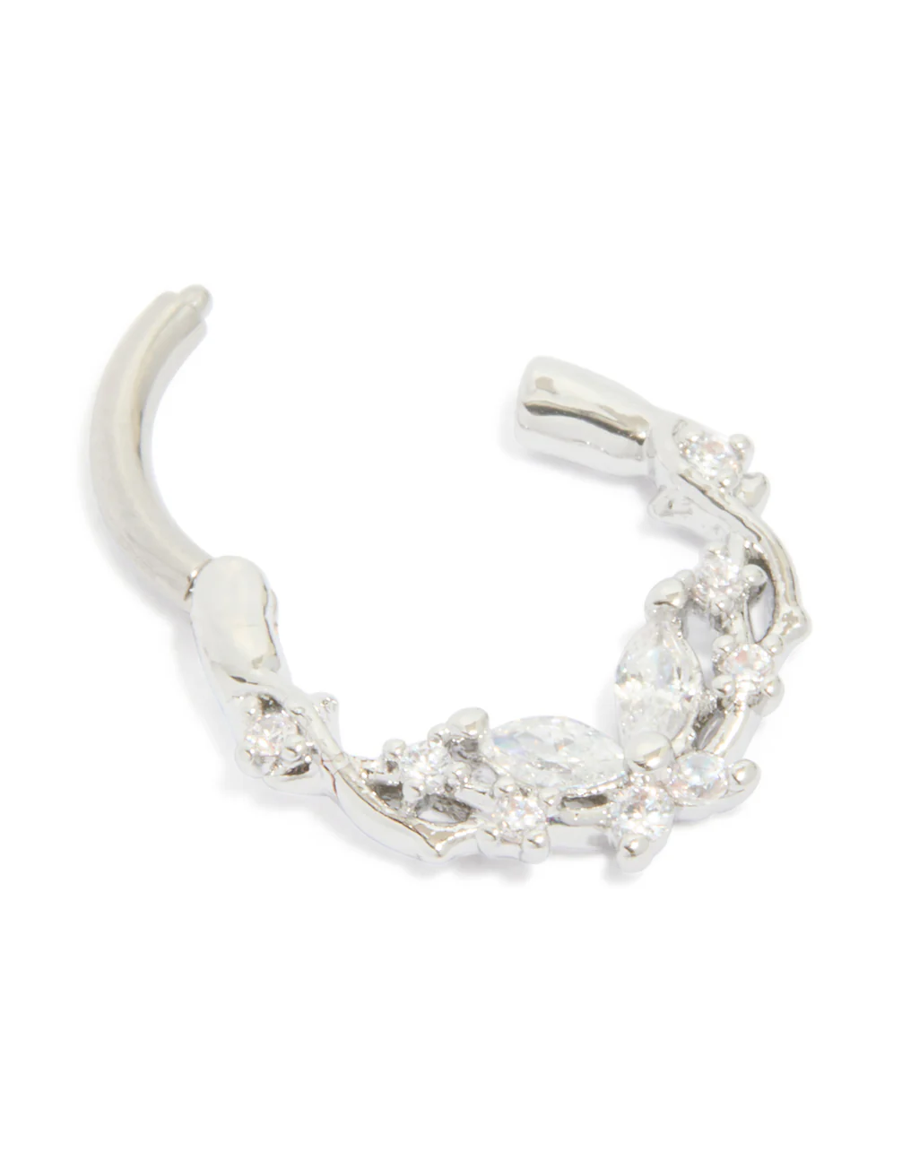 Titanium Diamante Detail Clicker Ring - Image 3
