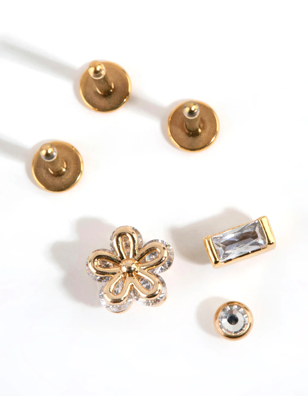 Gold Titanium Flower Flat Back Pack - Image 3