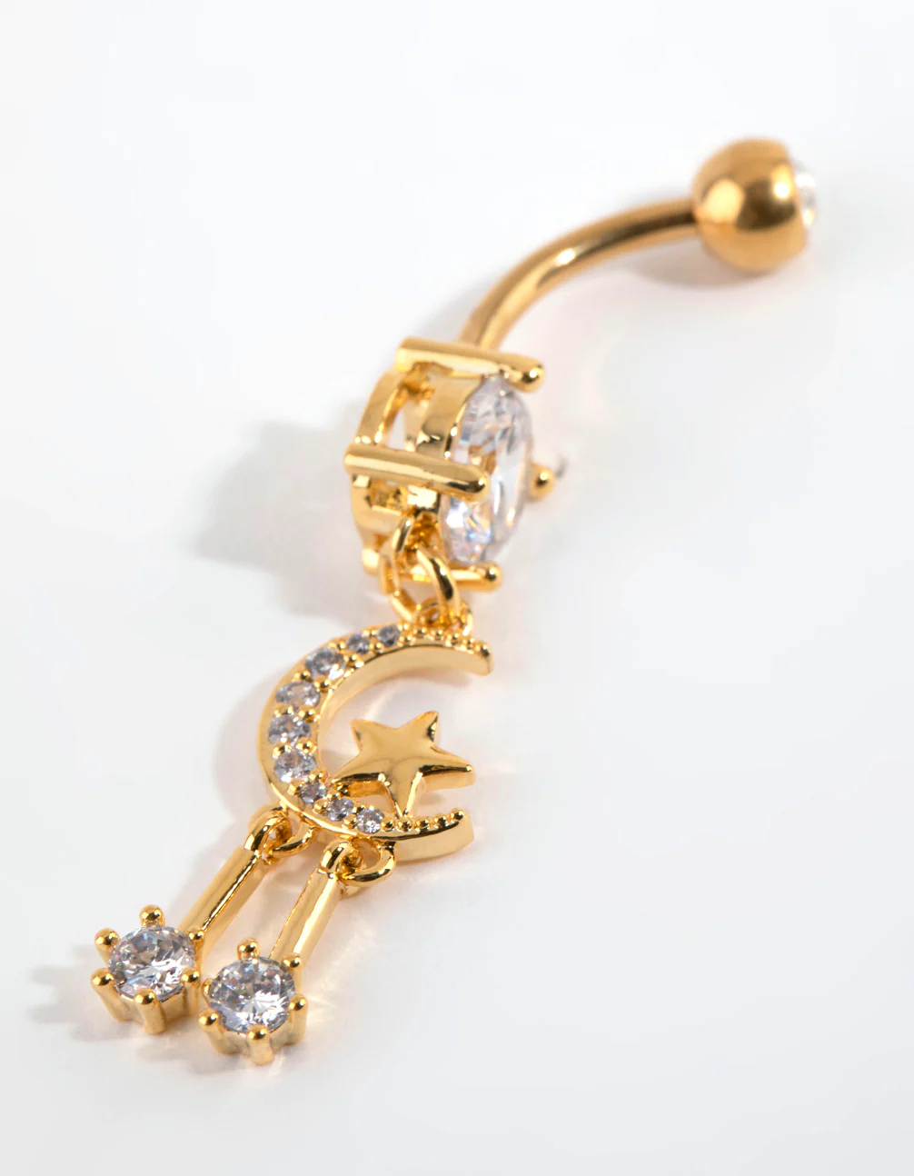 Gold Plated Titanium Celestial Belly Bar - Image 2