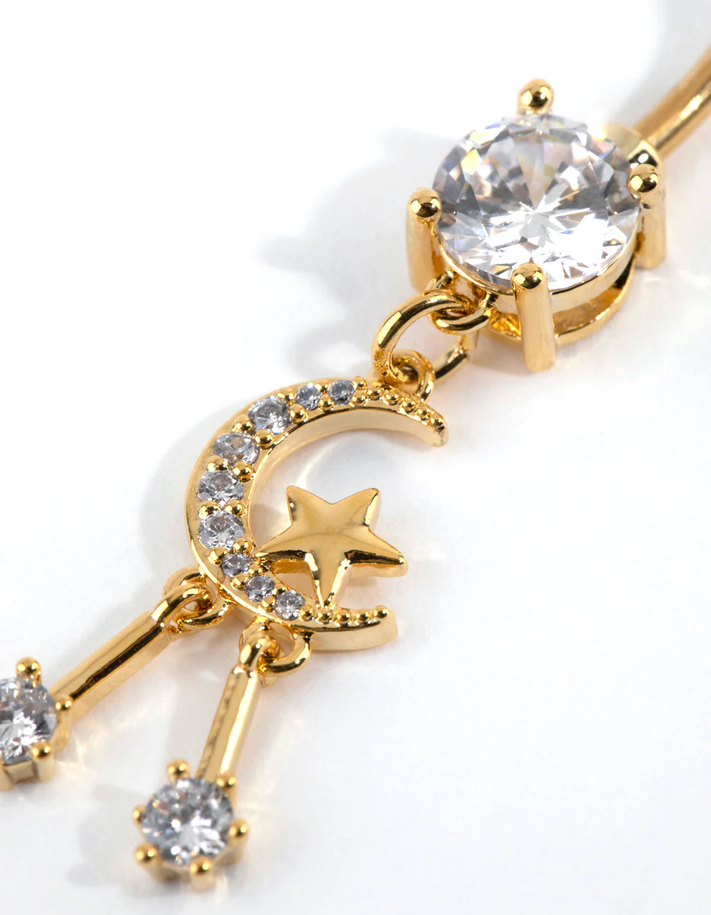 Gold Plated Titanium Celestial Belly Bar - Image 3