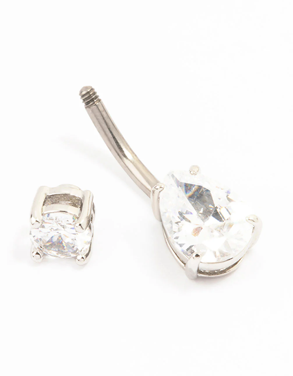 Titanium Medium Pear And Round Belly Bar - Image 2