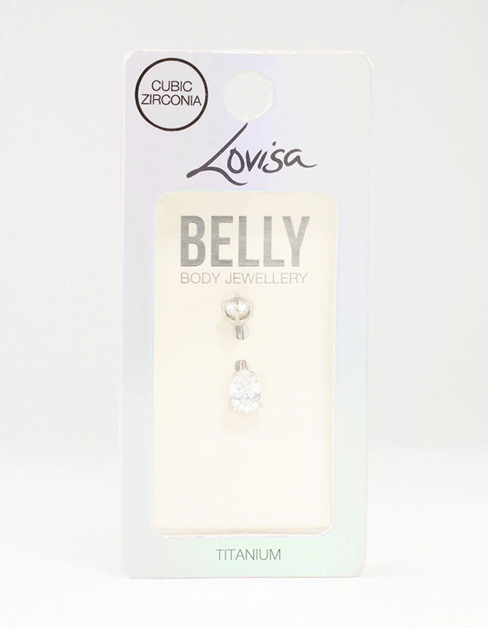 Titanium Medium Pear And Round Belly Bar - Image 3