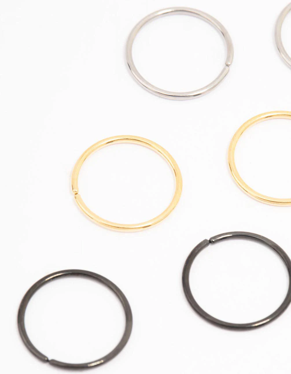 Titanium Mixed Metal Classic Nose Ring 6-Pack - Image 2