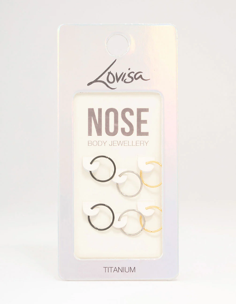 Titanium Mixed Metal Classic Nose Ring 6-Pack - Image 3