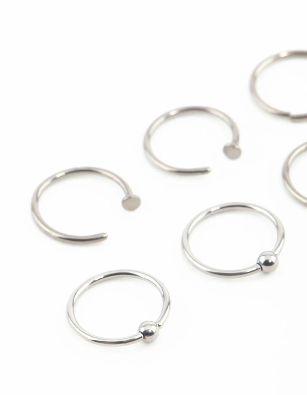 Titanium Nose Rings 6-Pack - Image 2