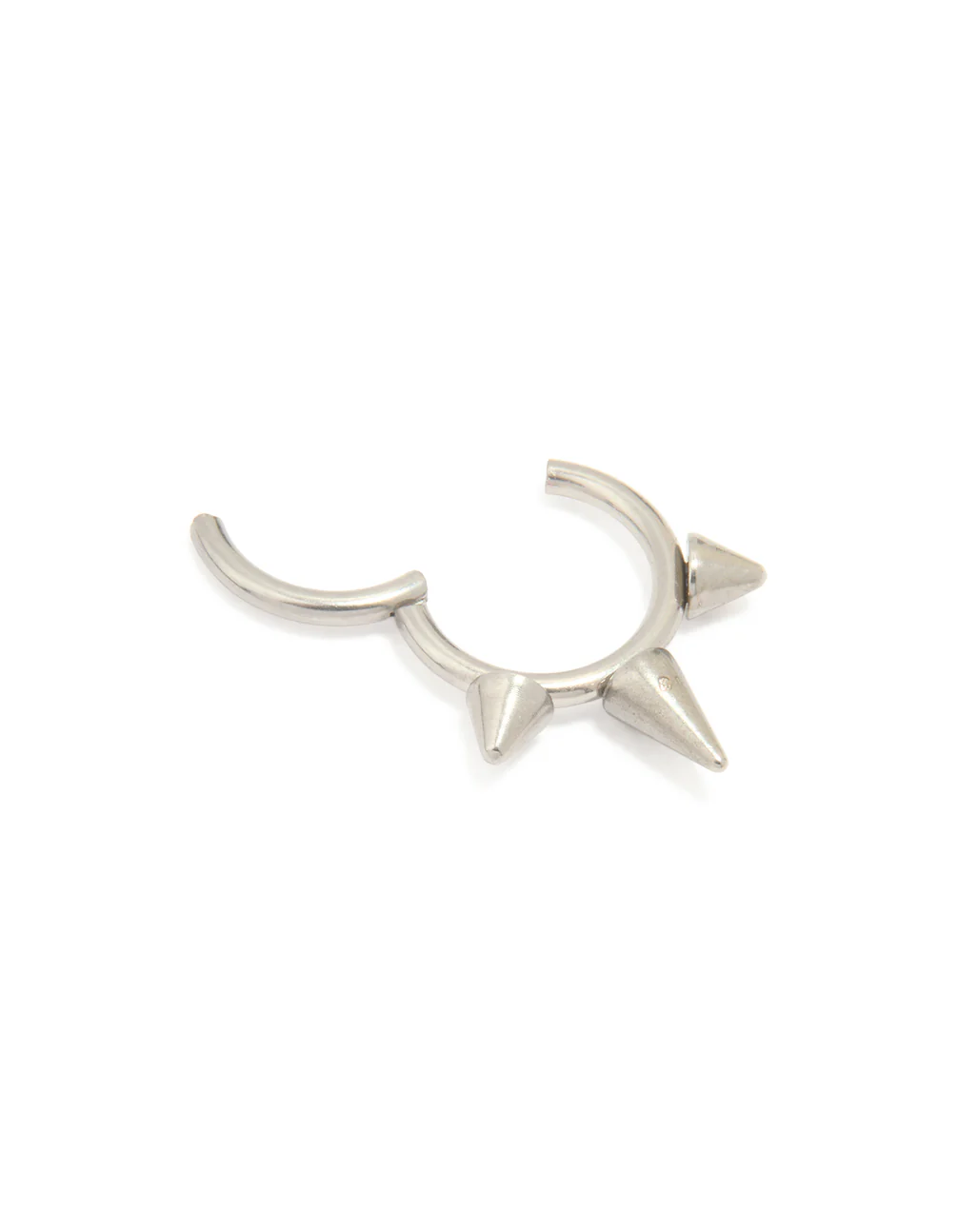 Titanium Pointed Punk Clicker Ring - Image 3