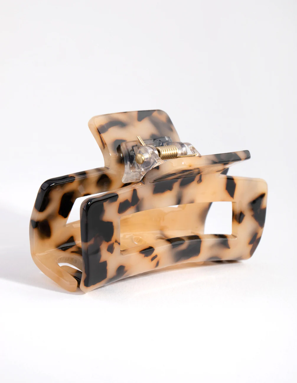 Acrylic Tortoiseshell Rectangle Claw - Image 2