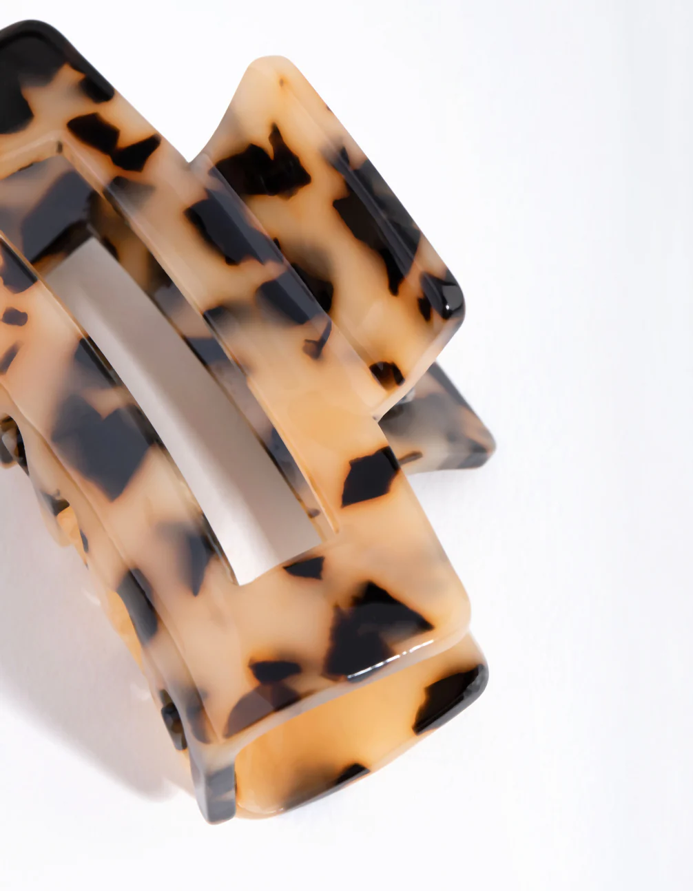 Acrylic Tortoiseshell Rectangle Claw - Image 3