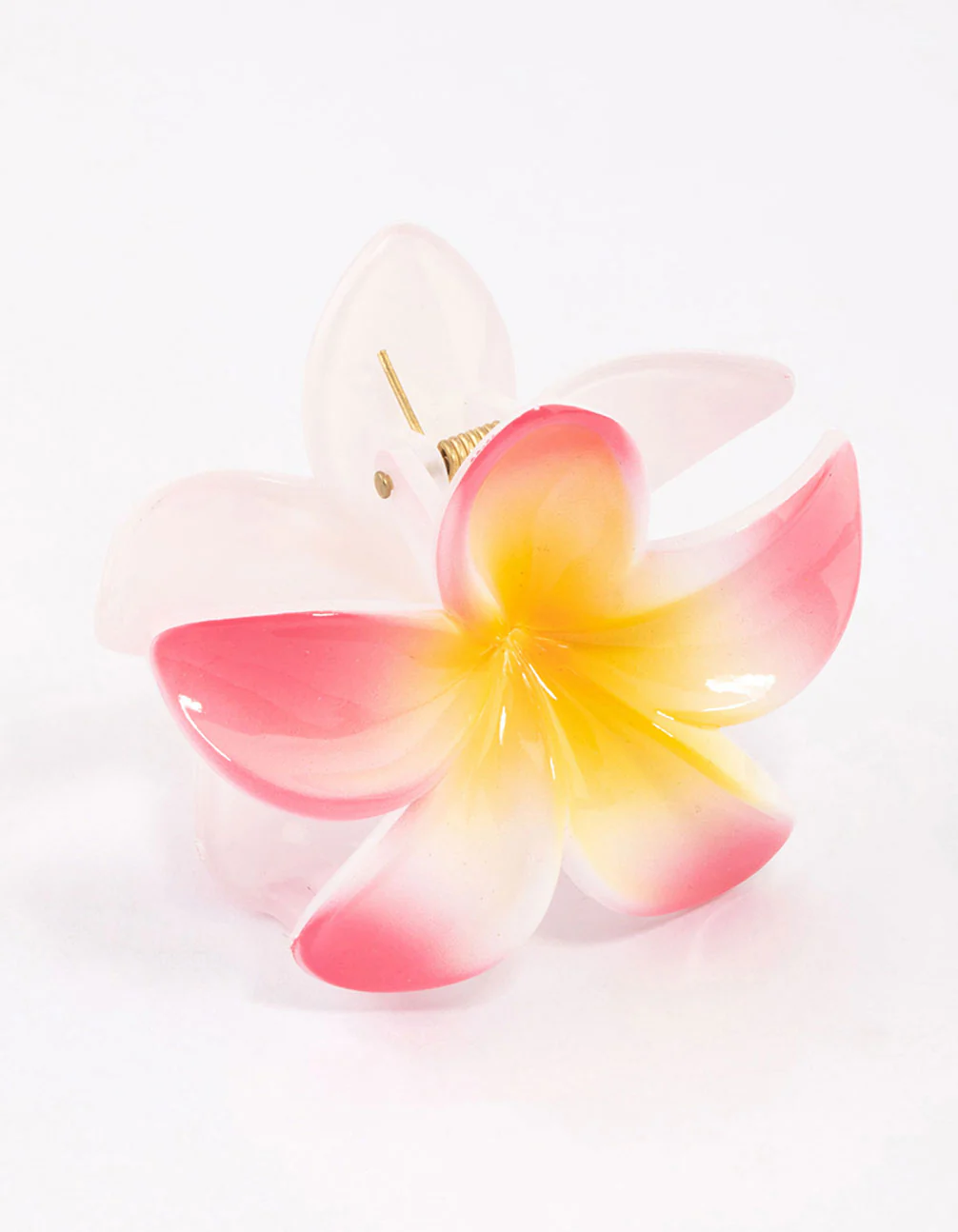 Pink Frangipani Hair Claw Clip - Image 2