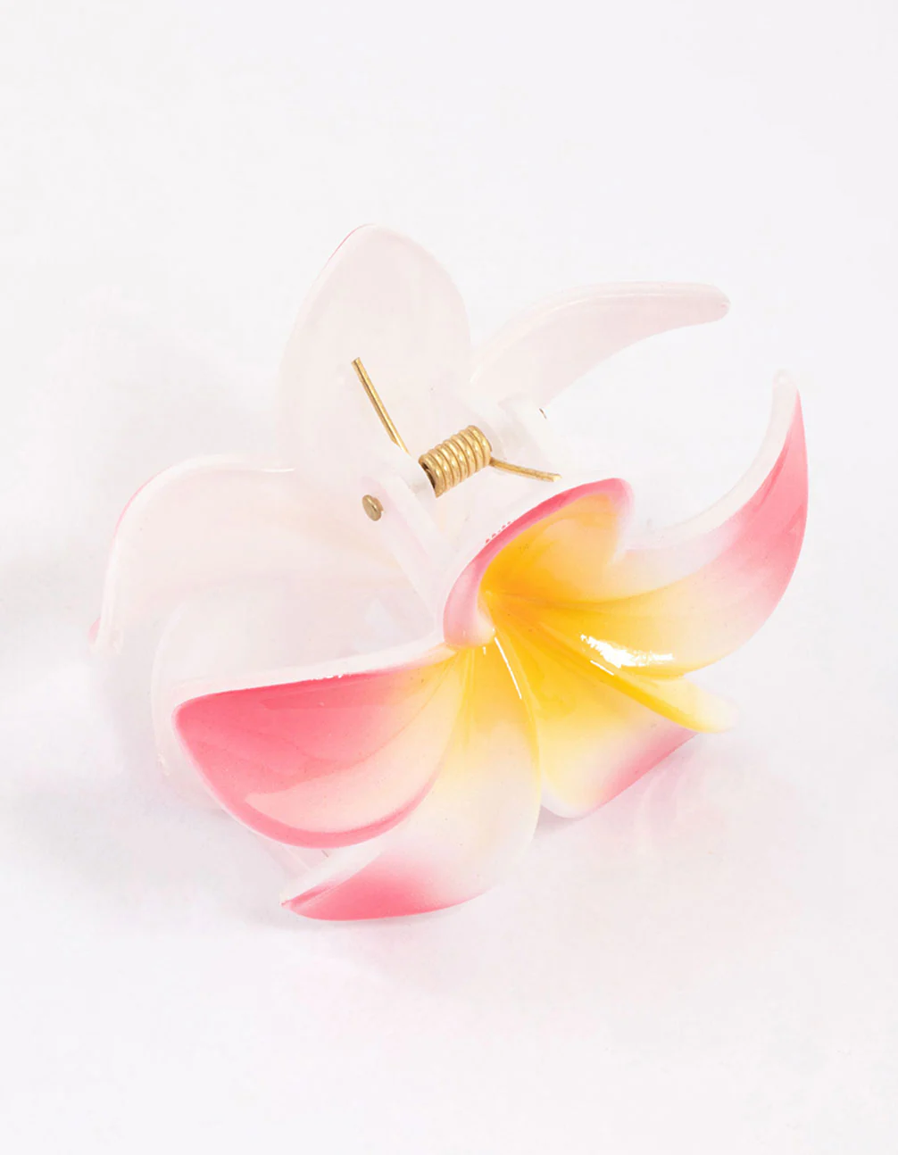 Pink Frangipani Hair Claw Clip - Image 3