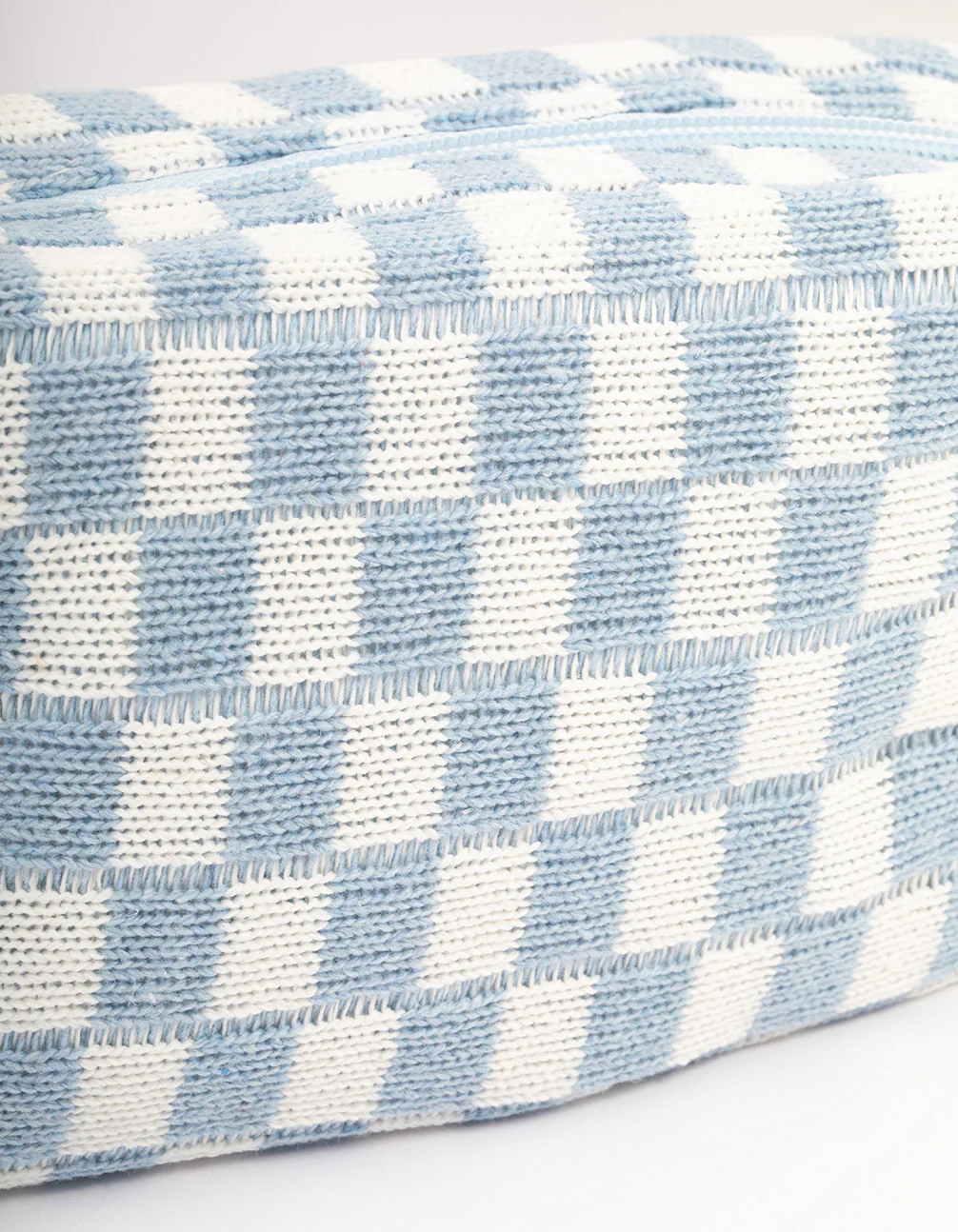 Blue Checkered Cosmetic Case - Image 3