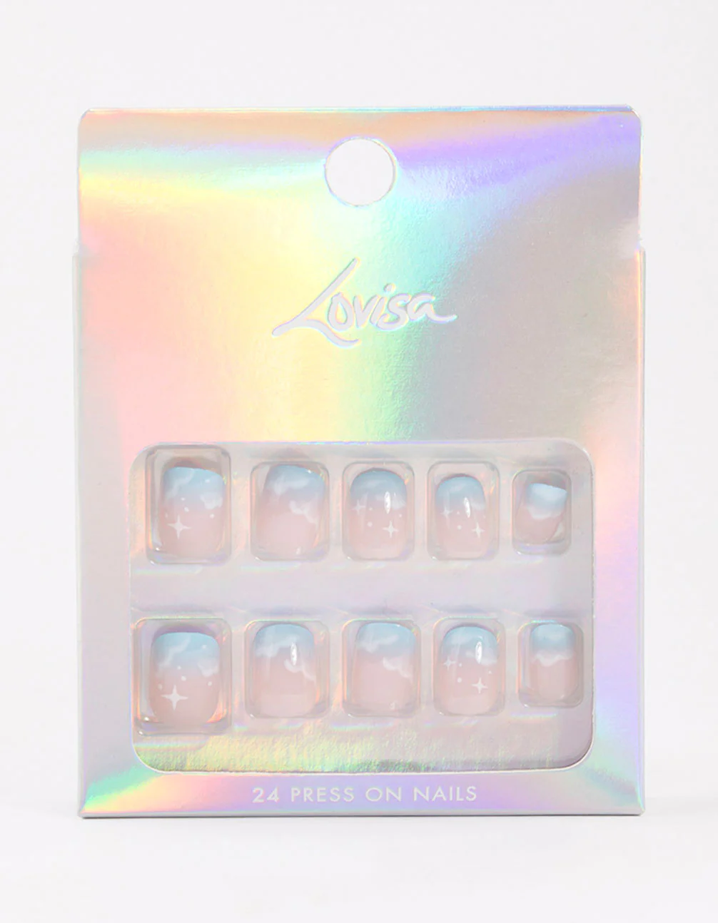 Tweens Blue Star & Cloud Press On Nails - Image 2
