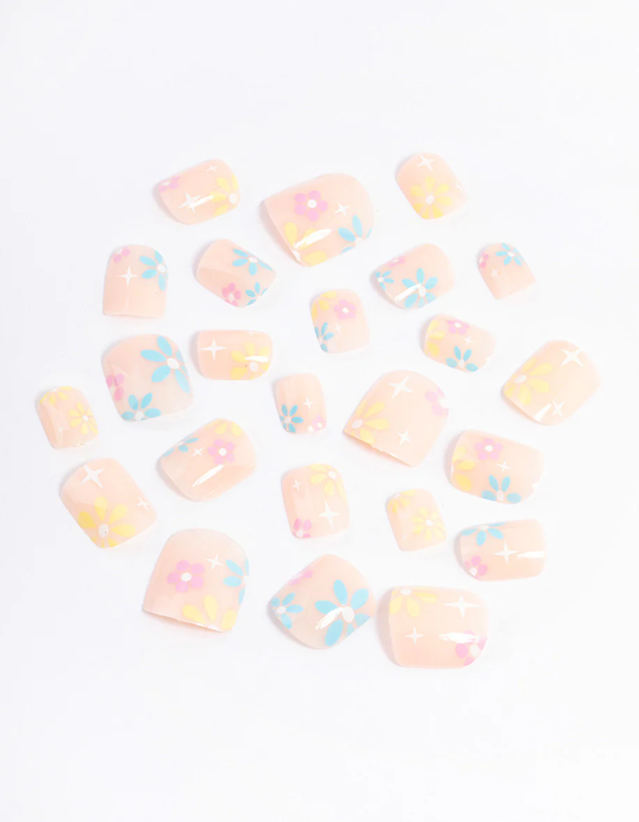 Tweens Blush Daisy Press On Nails - Image 2