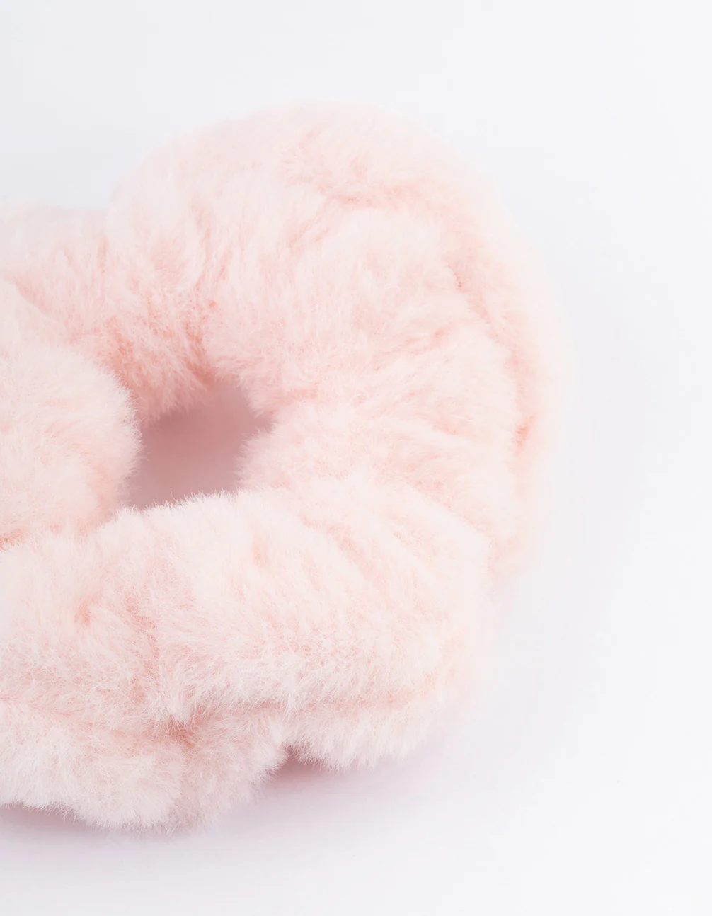 Blush Fluffy Hair Scrunchie - Image 2