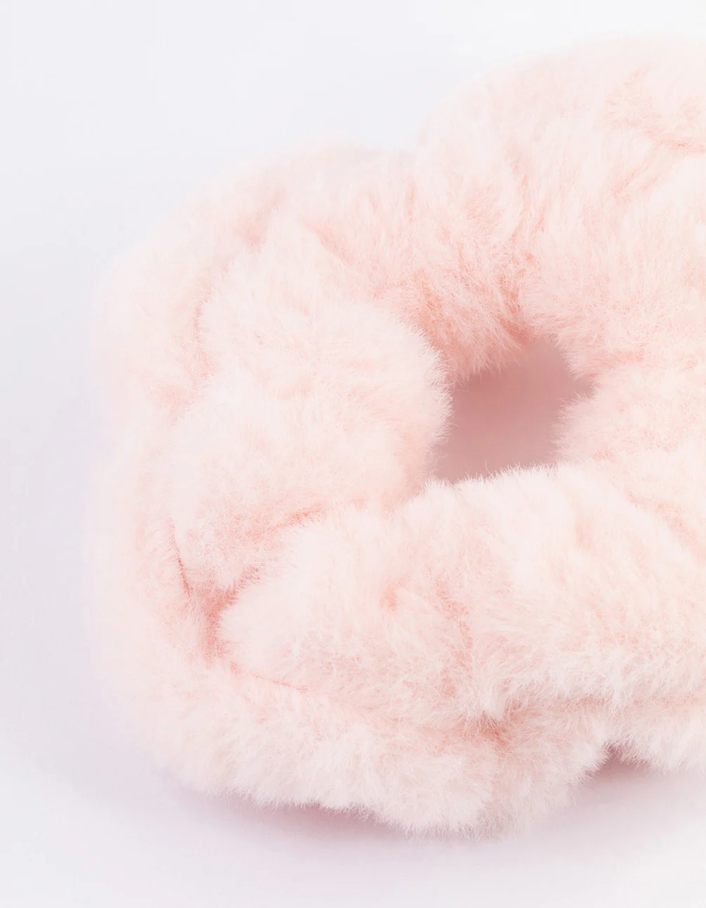 Blush Fluffy Hair Scrunchie - Image 3