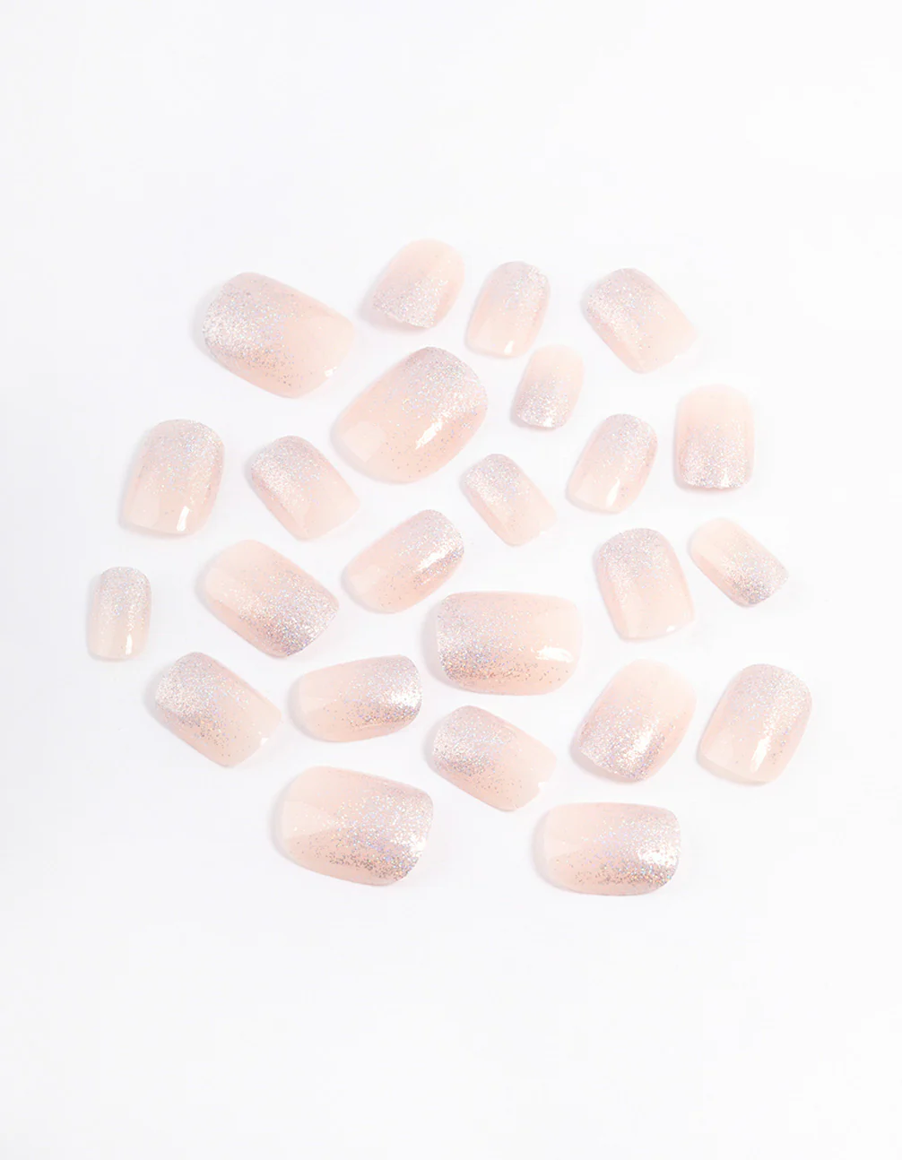 Tweens Blush Glitter Press On Nails - Image 2