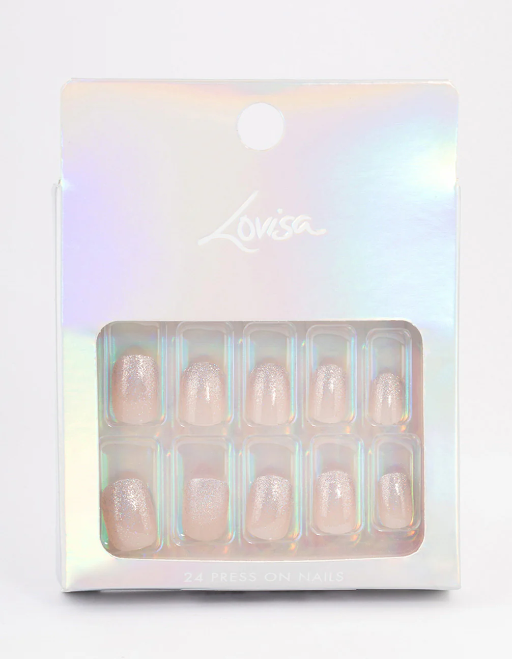 Tweens Blush Glitter Press On Nails - Image 3