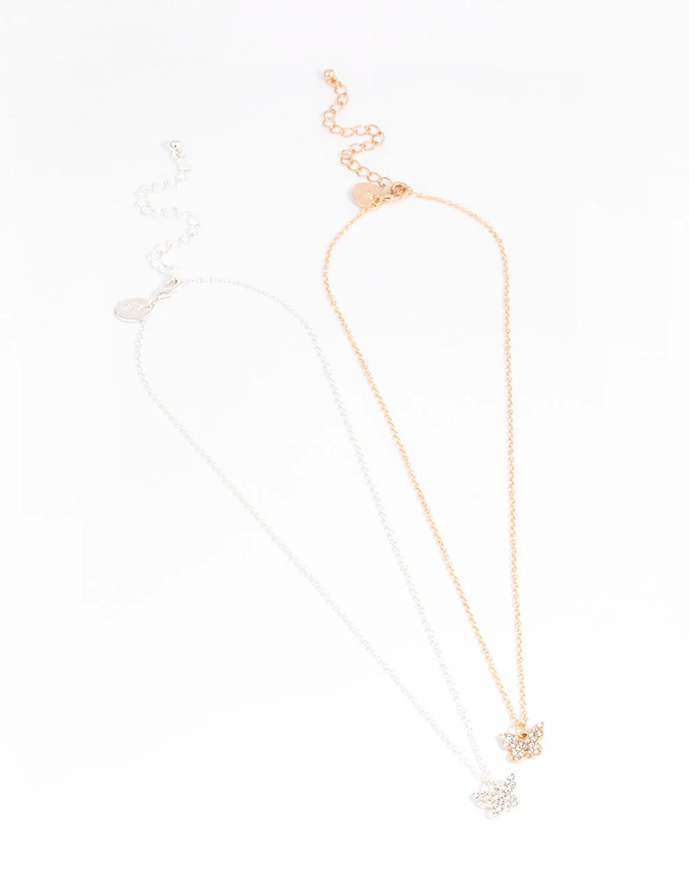 Diamante Mini Butterfly Bestie Necklace Pack - Image 2