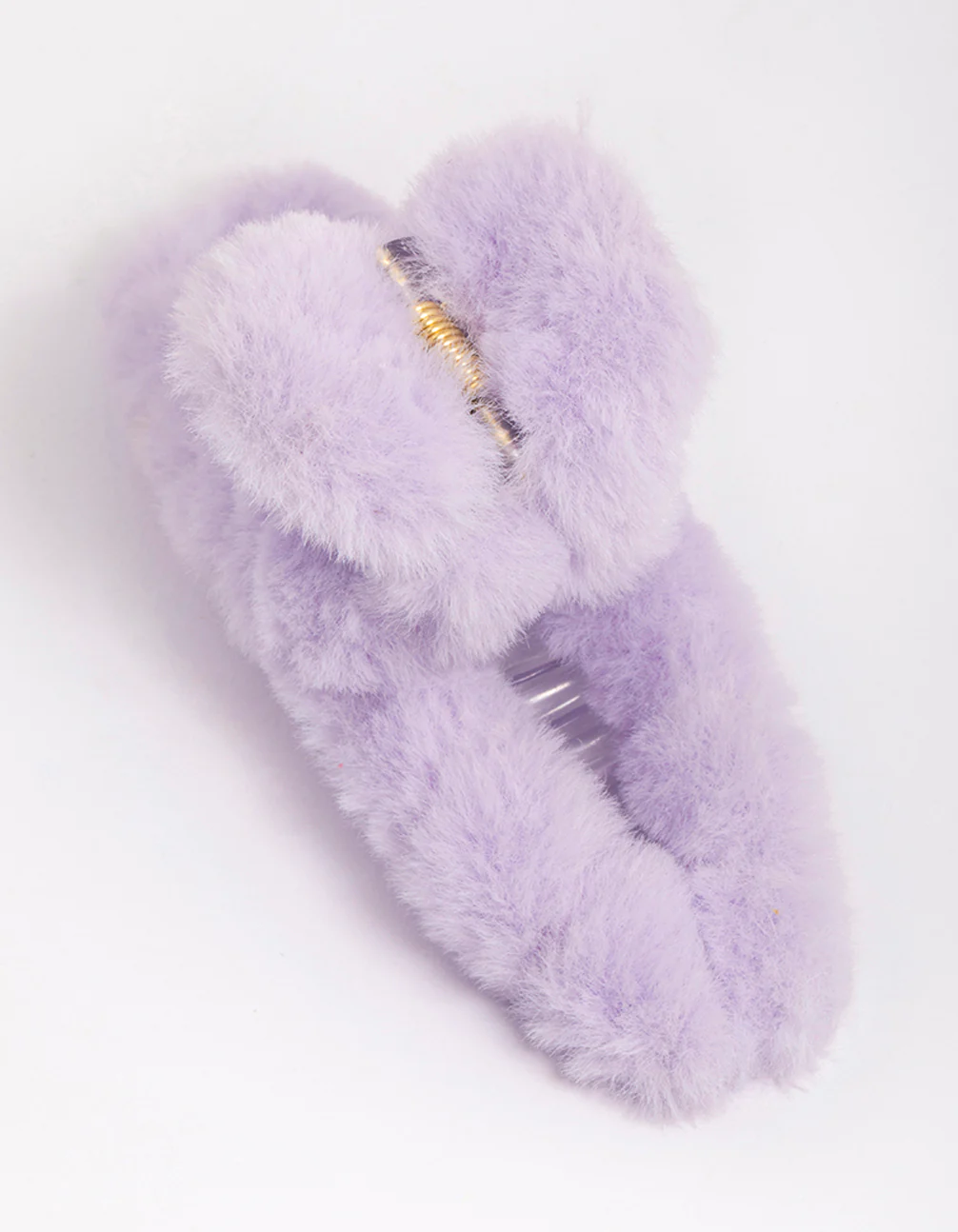 Fluffy Lilac Hair Claw Clip - Image 3