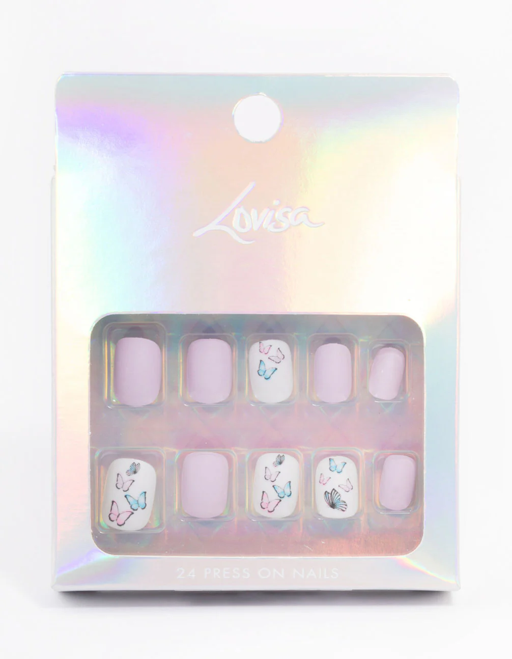 Tweens Lilac & Butterfly Press On Nails - Image 3