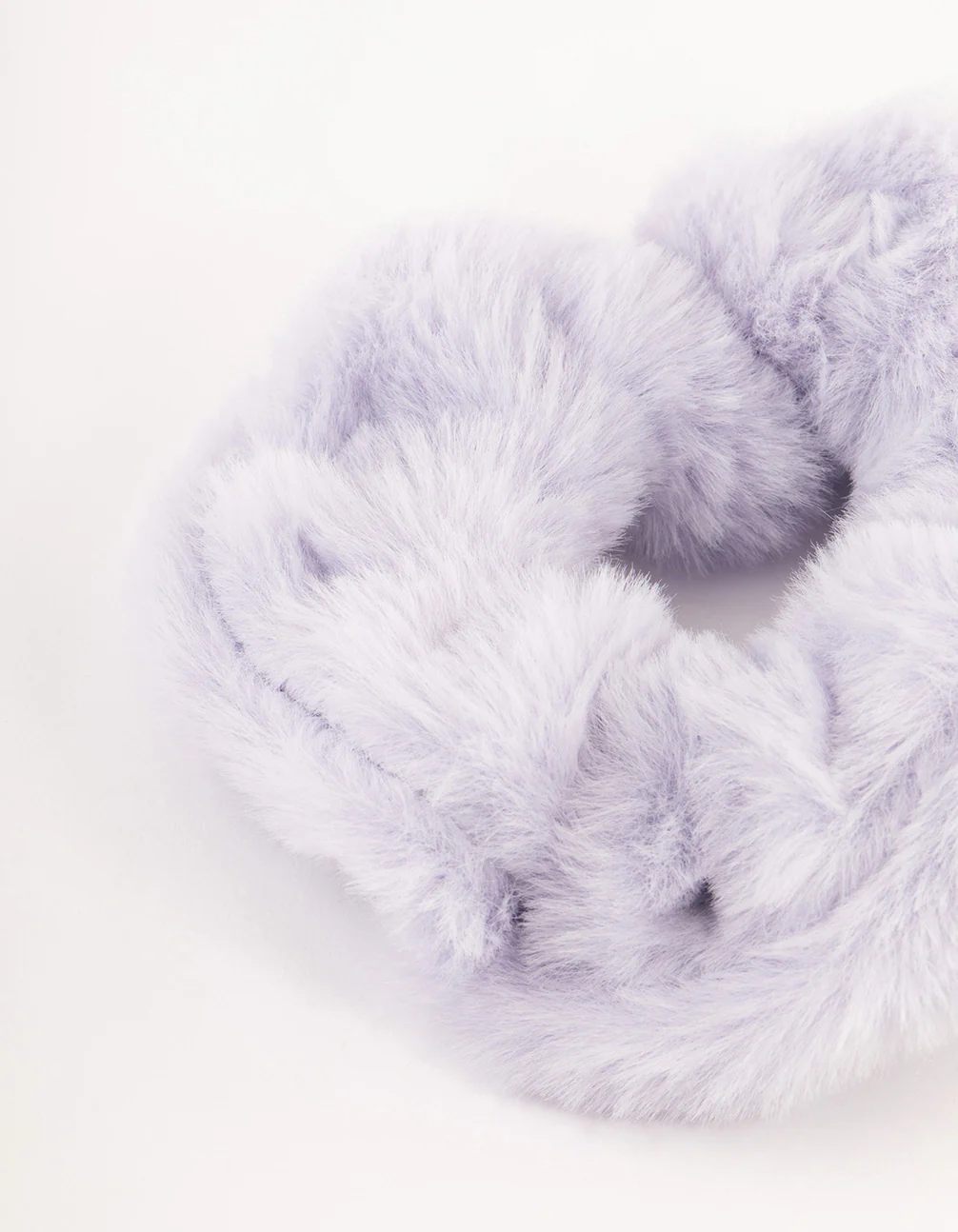 Lilac Fluffy Hair Scrunchie - Image 3
