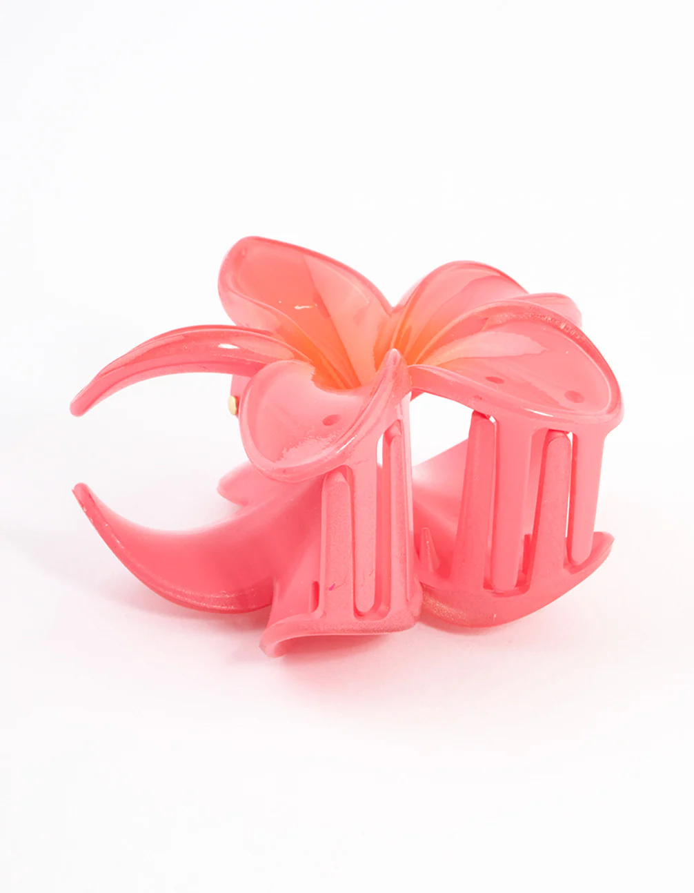 Pink Frangipani Flower Claw Clip - Image 2
