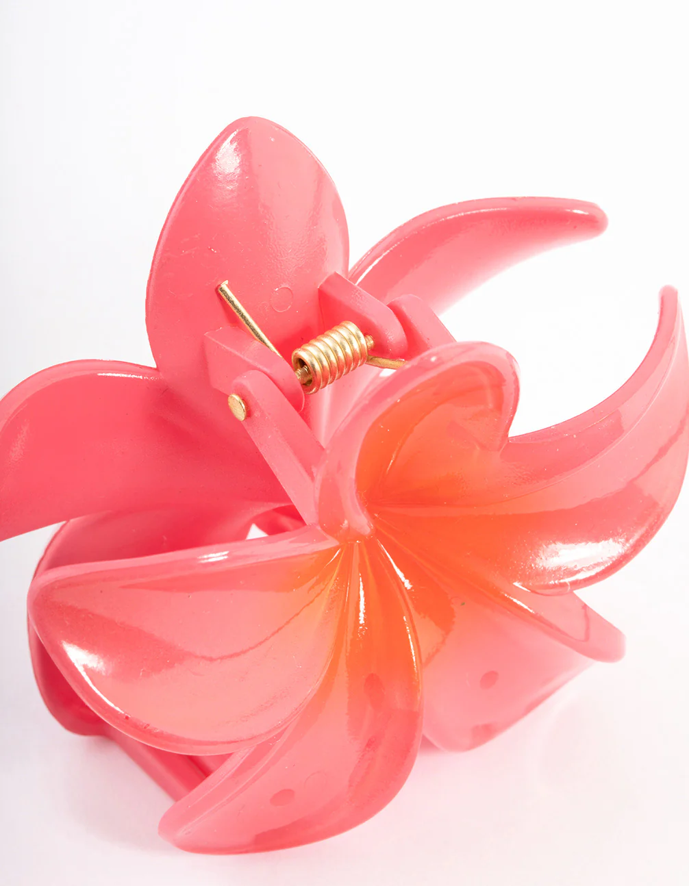 Pink Frangipani Flower Claw Clip - Image 3