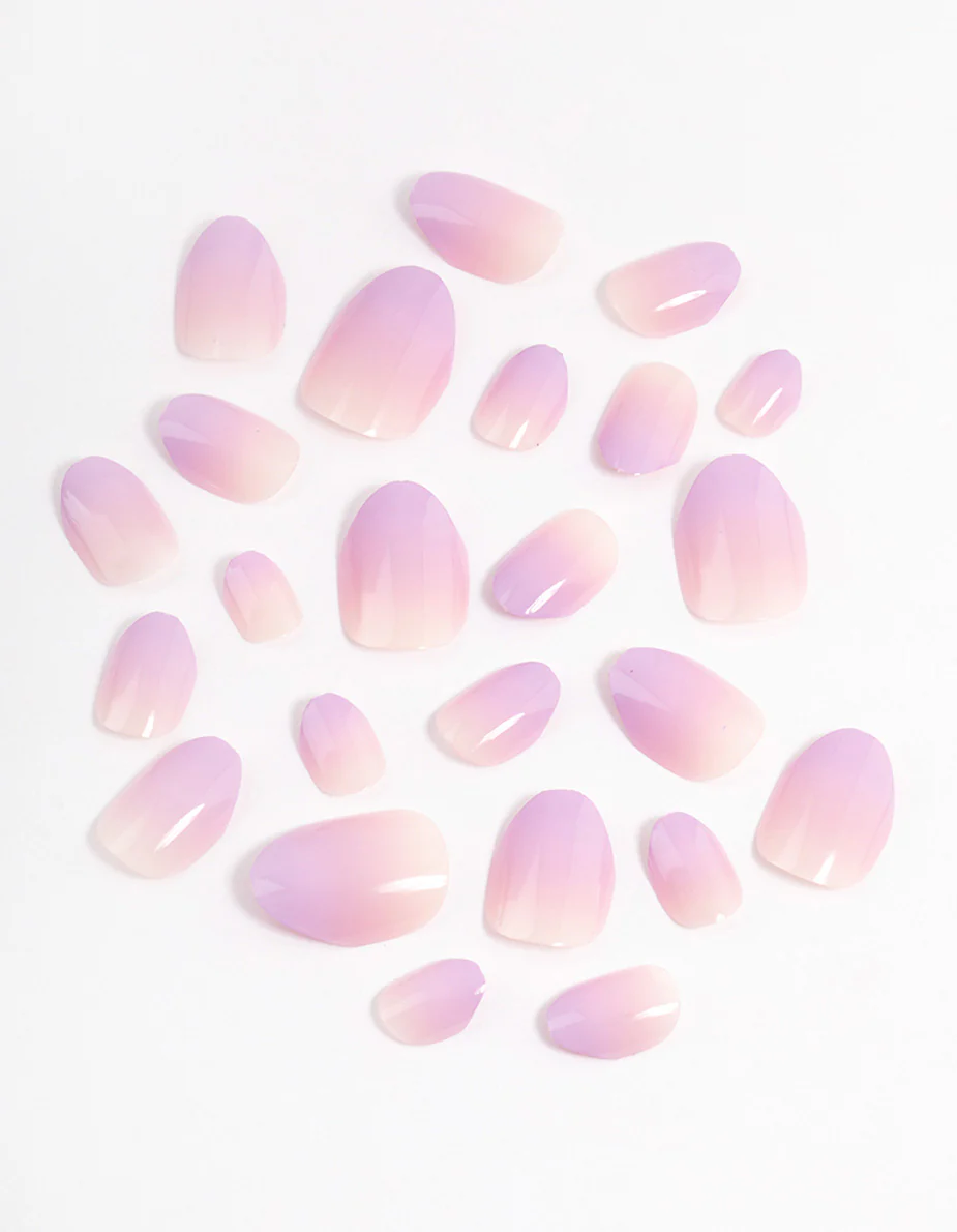Tweens Pink & Lilac Gradient Press On Nails - Image 2