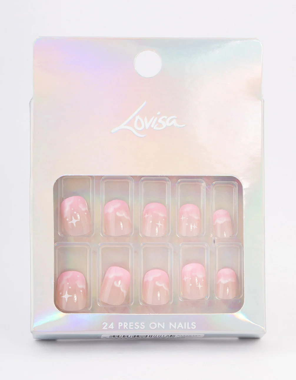Tweens Pink Star & Cloud Press On Nails - Image 3