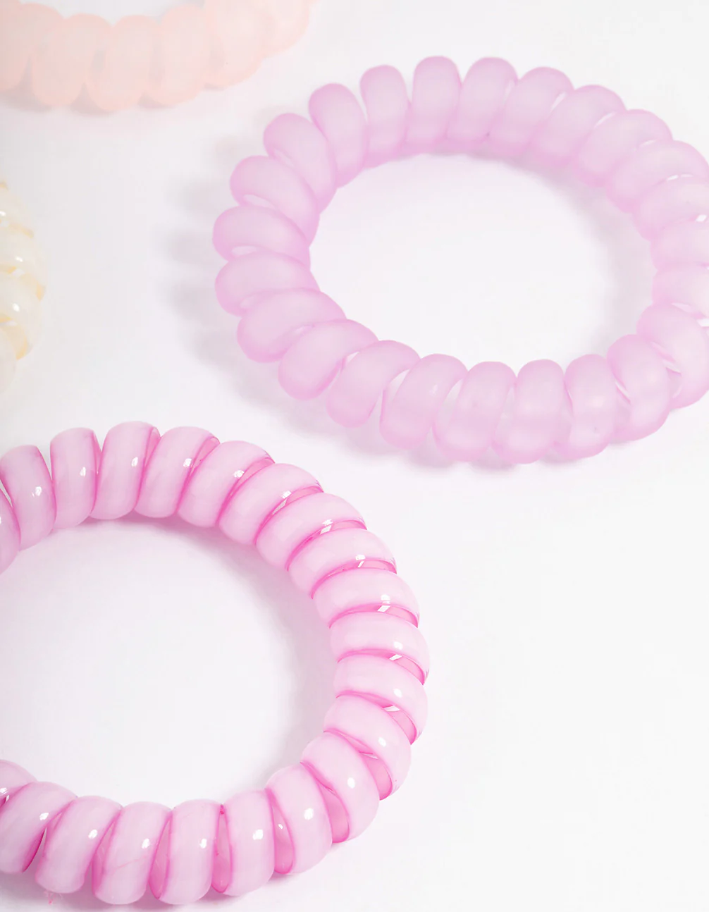 Pink Coil Hair Tie 4-Pack - Image 2