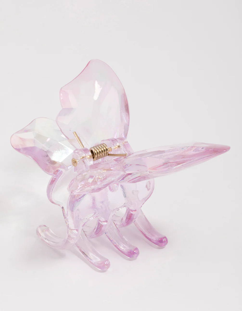 Pink Iridescent Butterfly Hair Claw Clip - Image 2