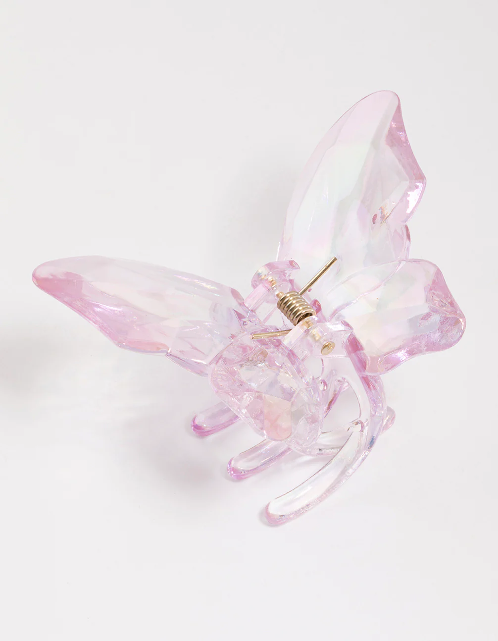 Pink Iridescent Butterfly Hair Claw Clip - Image 3