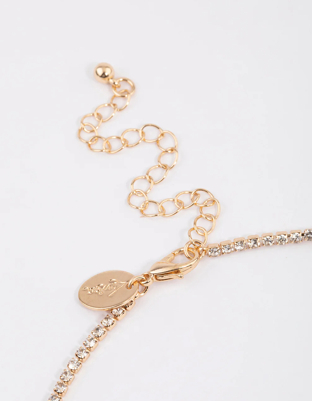 Purple Diamante Cup Chain Butterfly Necklace - Image 3