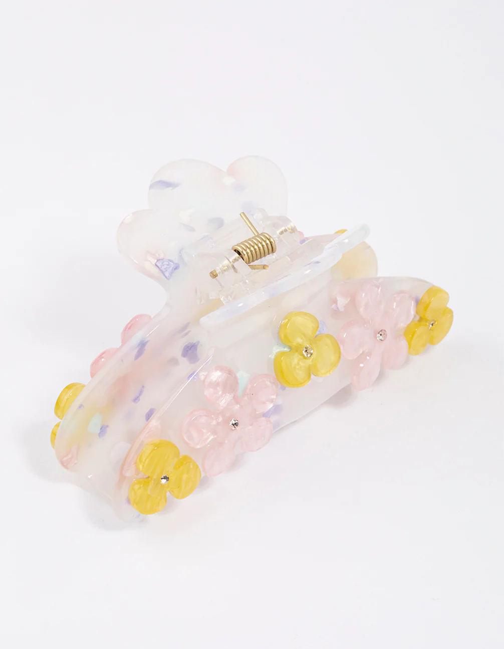 Pastel Flower Detailed Hair Claw Clip - Image 2
