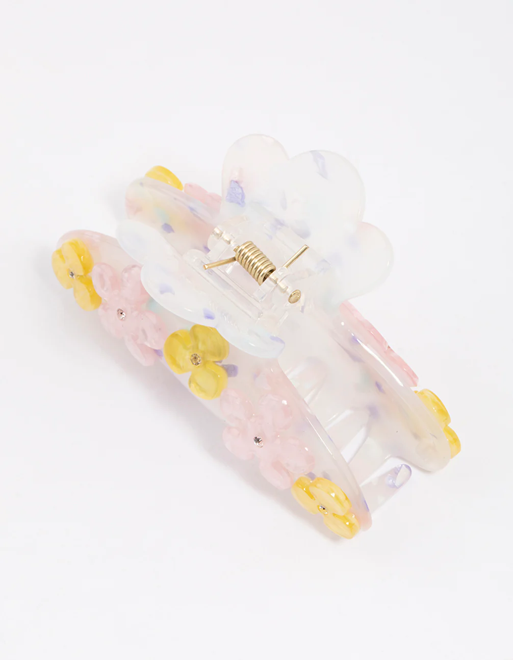 Pastel Flower Detailed Hair Claw Clip - Image 3