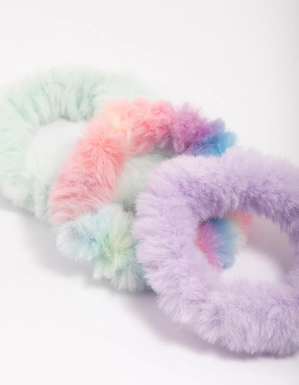 Pastel Mixed Fluffy Hair Scrunchie Pack - Image 3