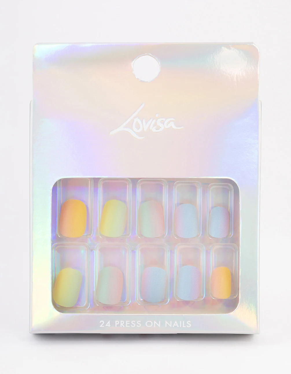 Tweens Rainbow Gradient Press On Nails - Image 3