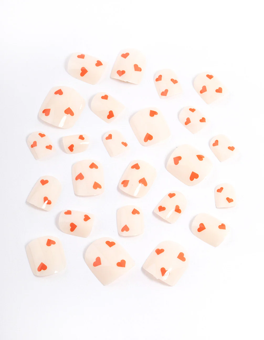 Tweens Red Heart Press On Nails - Image 2
